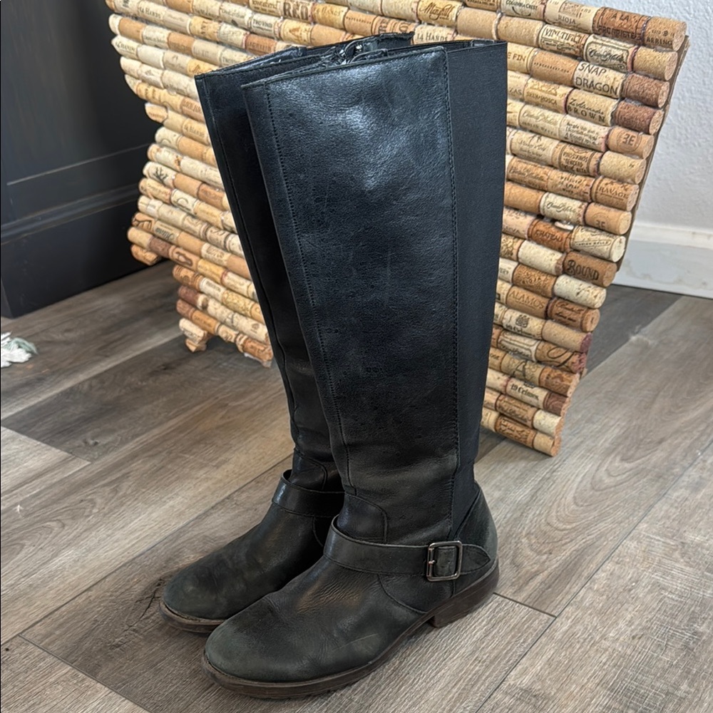 Kenneth Cole New York Black Combat Boots